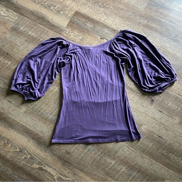 Surplice Top Cross Front Purple Plus Size 1 Stretchy Flattering - Picture 3 of 9